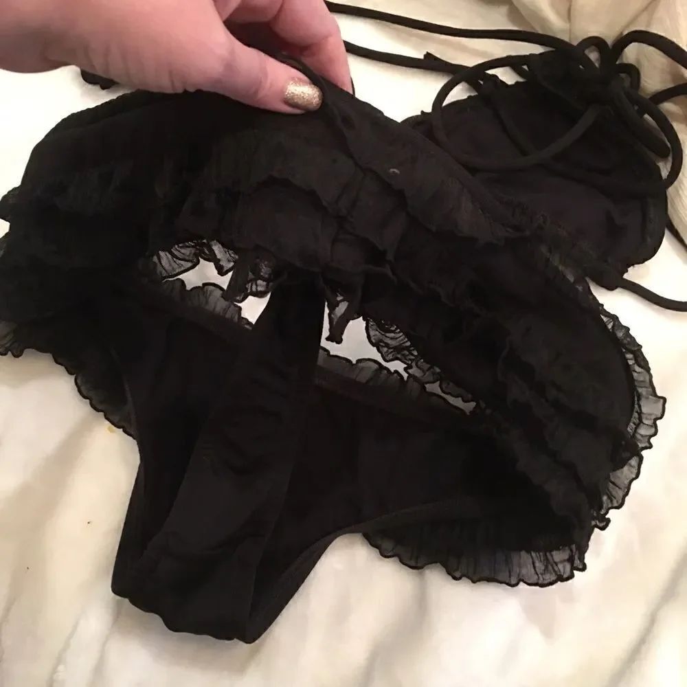 Ruffle T Back Bikini - Picture 3 of 3
